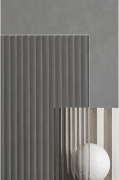 Vetri cannettati trasparenti Grigio VE14