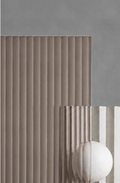 Vetri cannettati trasparenti Bronzo VE15
