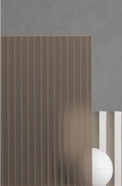 Vetri cannettati satinati Bronzo VE18